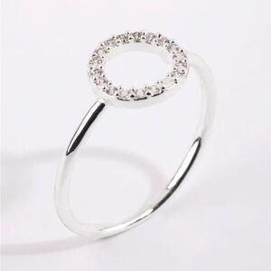 Elegant Silver Circle Ring